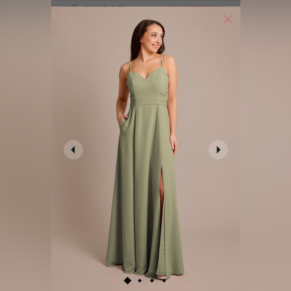 David’s Bridal Eucalyptus Bridesmaid Dress Size 22